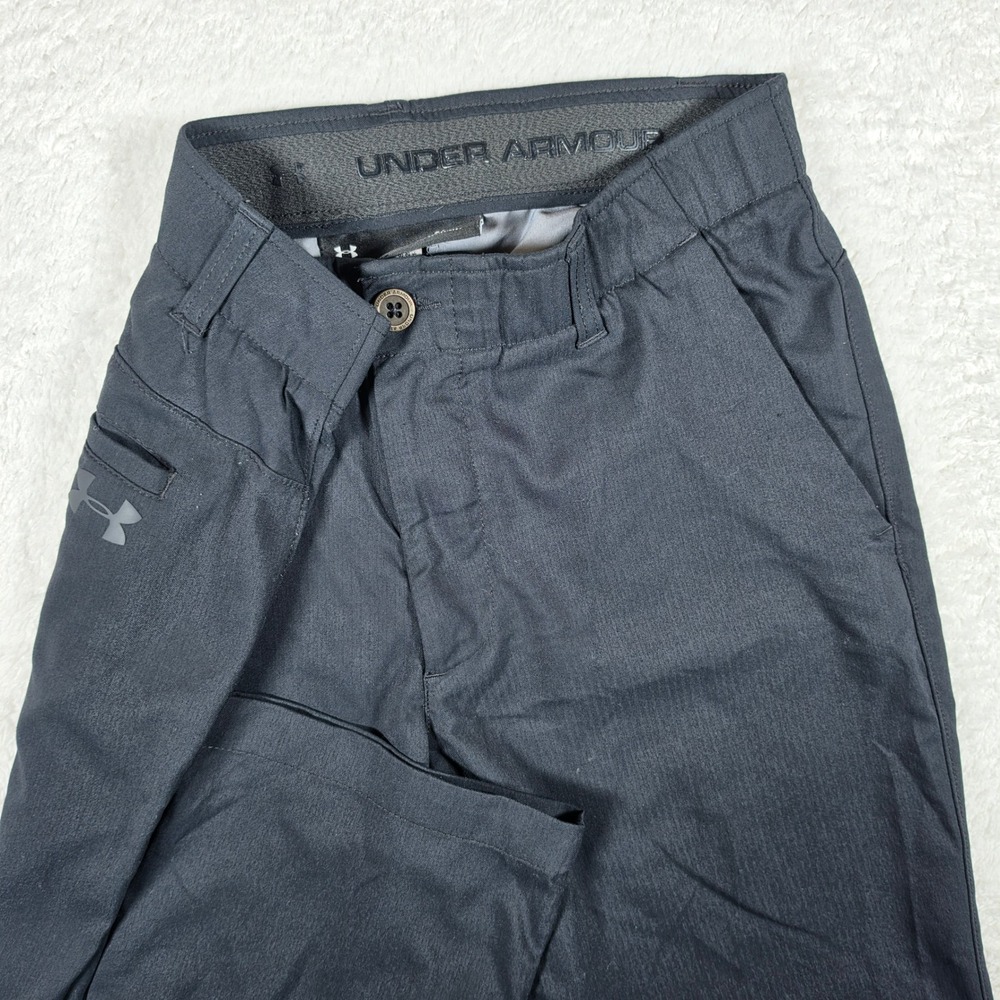 Under Armour Golf Pants Mens 32/30 Black Performance Stretch Flat Front